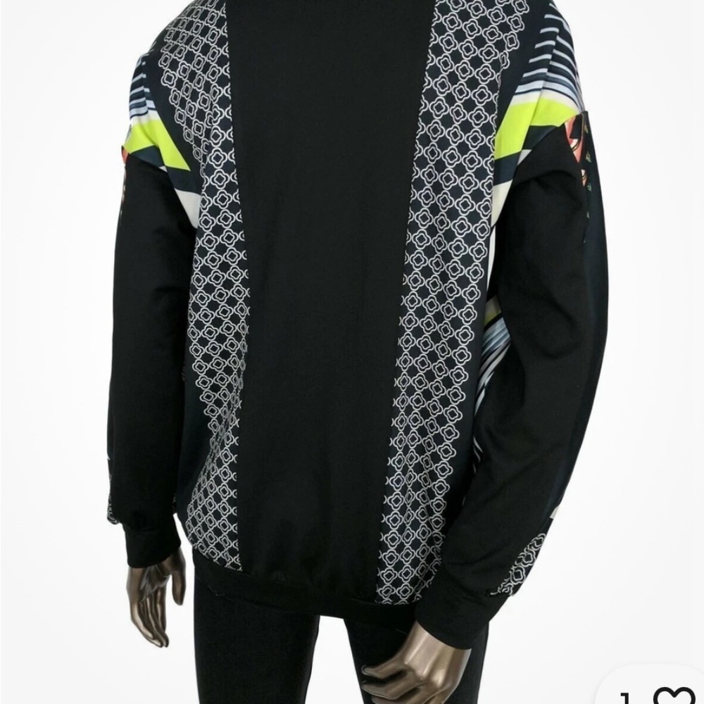 Clover Canyon Accordion Neoprene Fleece Sweatshirt XS Art To Wear - Picture 2 of 13